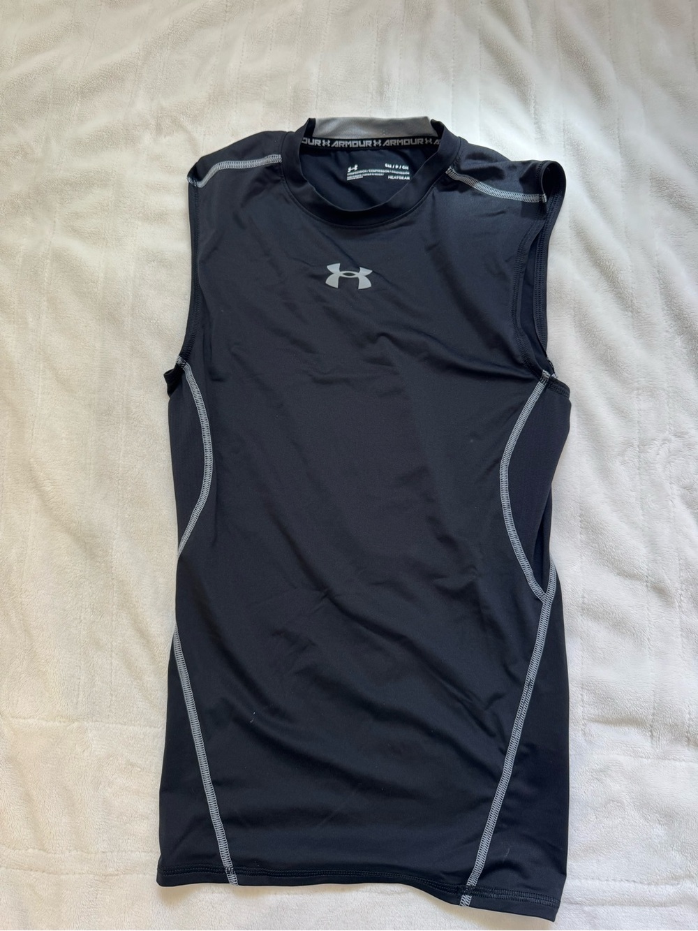 Under Armour Black and Gray Compression HeatGear Top